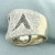 Blank and White Pave Set Diamond Ring in 14k White Gold