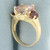 Morganite, Garnet, and Diamond Ring in 14k Yellow Gold