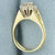 Flower Design Split Shank Diamond Ring in 14k Yellow Gold