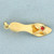 Ruby High Heel Shoe Charm or Pendant in 18k Yellow Gold