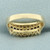 Sapphire and Diamond Cathedral Line Ring in 14k Yellow Gold