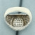 Quilted Design Pave Set Diamond Ring in 10k White Gold