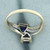 Sapphire and Diamond Bypass Ring in 10k White Gold