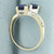 Sapphire and Diamond Bypass Ring in 10k White Gold
