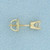 Single Diamond Screw Back Stud Earring in 14k Yellow Gold