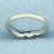 Wave Design Shadow Band Ring in 14k White Gold