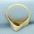 Bezel Trillion Citrine and Diamond Ring in 14k Yellow Gold