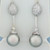 Tahitian Pearl and Pave Diamond Dangle Earrings in 18k White Gold
