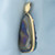 Dichroic Glass Statement Pendant in 14k Yellow Gold