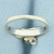 Designer Diamond Solitaire Ring in 14k White Gold