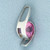 2ct Checkerboard Cut Pink Sapphire Pendant in 14k White Gold
