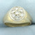 Mens Pave Diamond Ring in 14k Yellow Gold