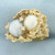 South Sea Pearl, Tahitian Pearl, and Diamond Nest Ring in 14k Yellow Gold