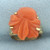 Antique Carved Red Coral Pinky Ring in 10k Rose Gold