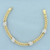 Italian Diamond Chevron Foxtail Bracelet in 14k Yellow Gold