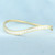 Princess Diamond Wave Design Bangle Bracelet in 18k Yellow Gold