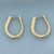 Channel Set CZ Hinged Hoop Earrings in 14k Yellow Gold