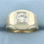 Vintage Old European Cut Diamond Solitaire Ring in 14k Yellow Gold