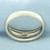 Band Design Tapered Ring in 14k White Gold