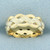 Braided Woven Design Band Ring in 14k Yellow and White Gold