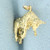 Bull Charm or Pendant in 10k Yellow Gold