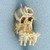 Japanese Ox Cart Charm in 9k Yellow Gold