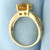 Citrine and Diamond Split Shank Ring in 14k Yellow Gold