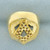 Unique Abstract Designer CZ Ring in 18k Yellow Gold