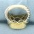 Pave Diamond Cable Design Ring in 18k Yellow and White Gold