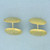 Vintage Oval Cuff Links in 14k Yellow Gold