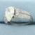 Vintage Pear Diamond Engagement Ring in 14k White Gold
