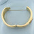 Vintage Amethyst Wide Hinged Bangle Bracelet in 14k Yellow Gold