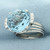 8ct Aquamarine and Diamond Ring in 18k White Gold