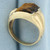 Mens Vintage Carved Tiger's Eye Cameo Ring in 14k Yellow Gold