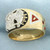 32 Degree Diamond Masonic Ring in 14k Yellow Gold