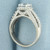 Simon G. Diamond and CZ Halo Engagement Ring in 18k White Gold