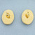 Dolan Bullock D&B Lapis Lazuli Button Earrings in 14k Yellow Gold