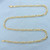 20 Inch Figaro Link Chain Necklace in 14k Yellow Gold