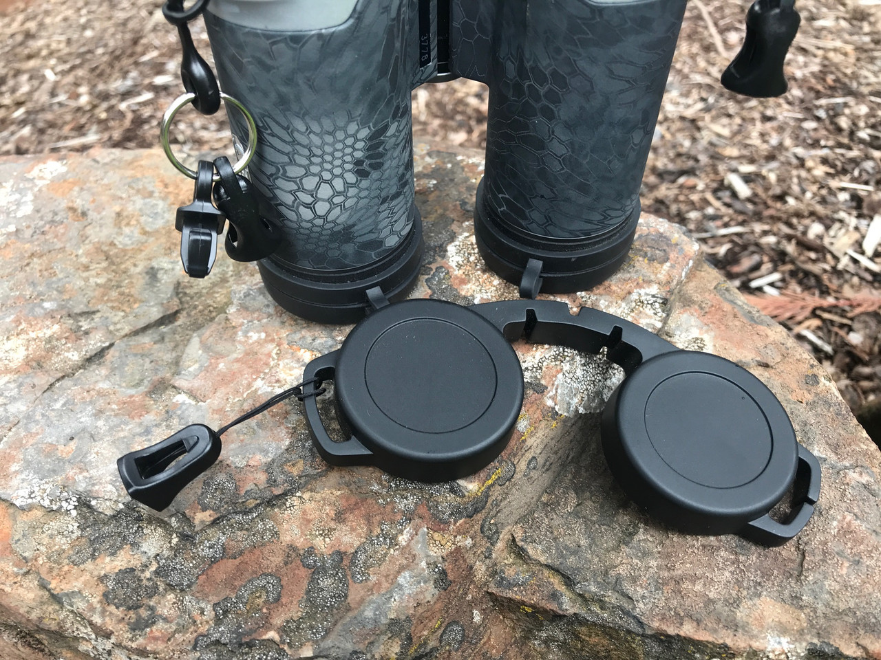 Lens cover attachment hardware Rick Young Outdoors Ultralight Bino