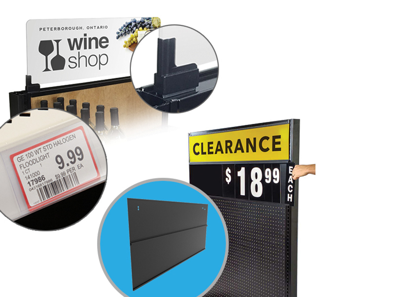Drop Ceiling Snap Clip Hook Track Grid Tile Hinged Signage Banners Retail Supply