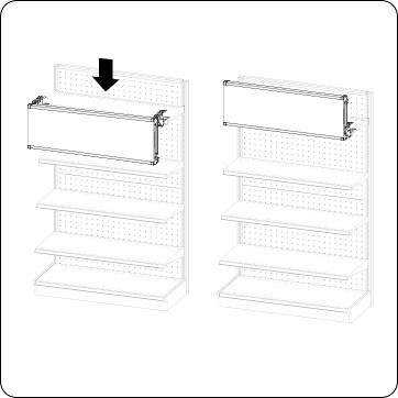 Gondola Header Sign Holder For Wall Displays DGS Retail