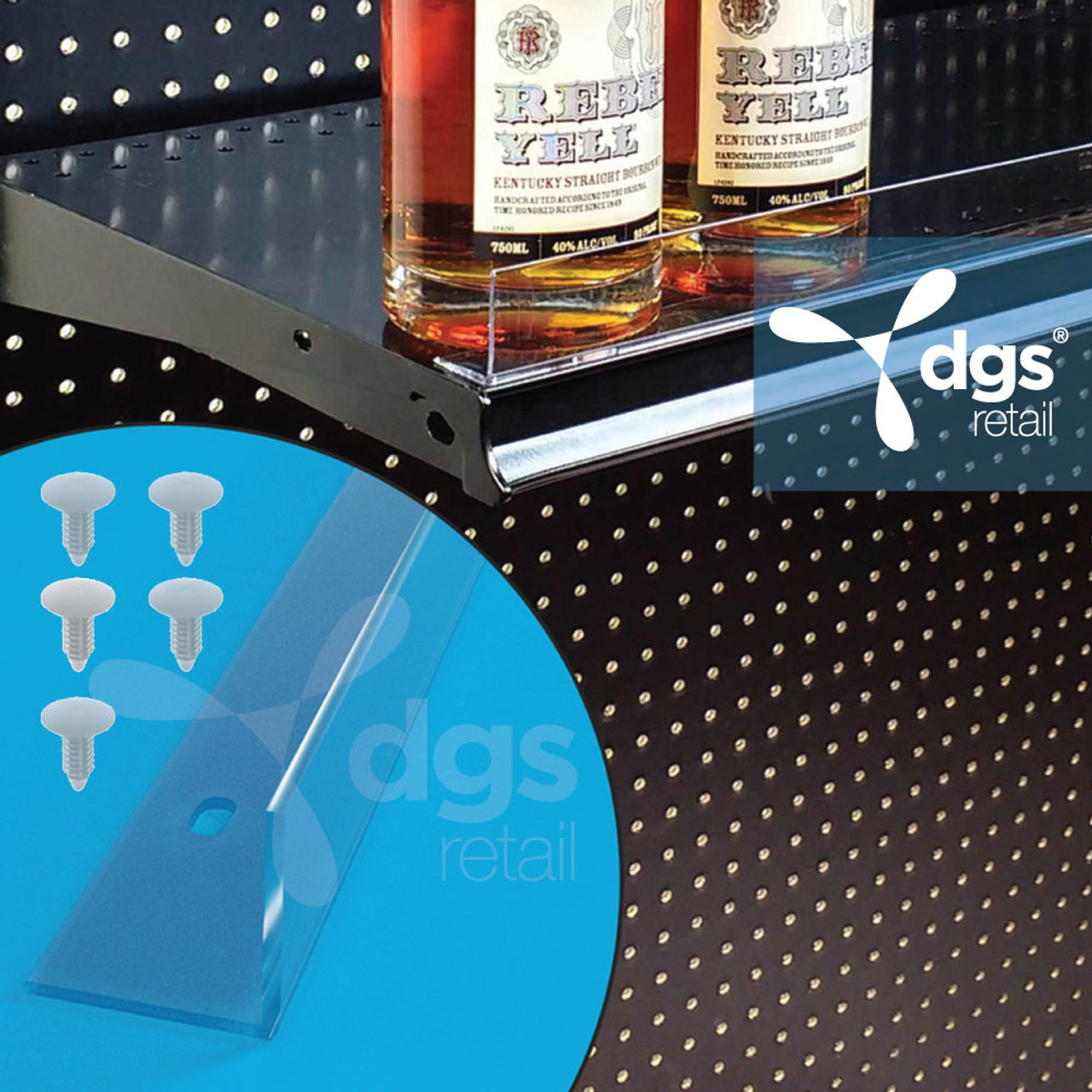 Heavy Duty Acrylic Gondola Shelf Fence Clear Shelf Front Lip DGS Retail