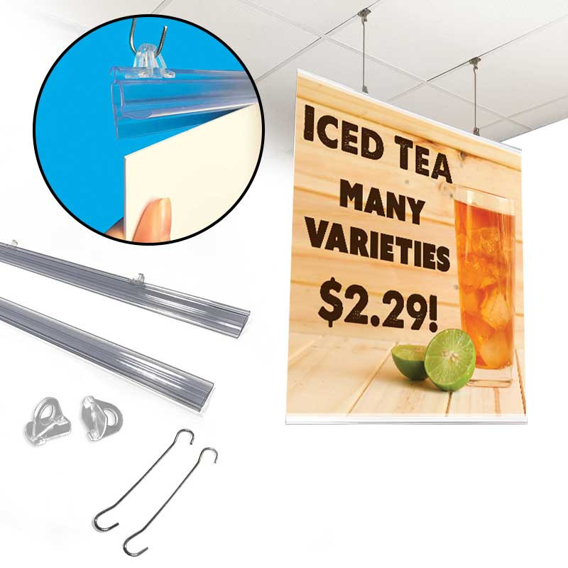 Ceiling Poster Displays Hanging Banner Rails Dgs Retail