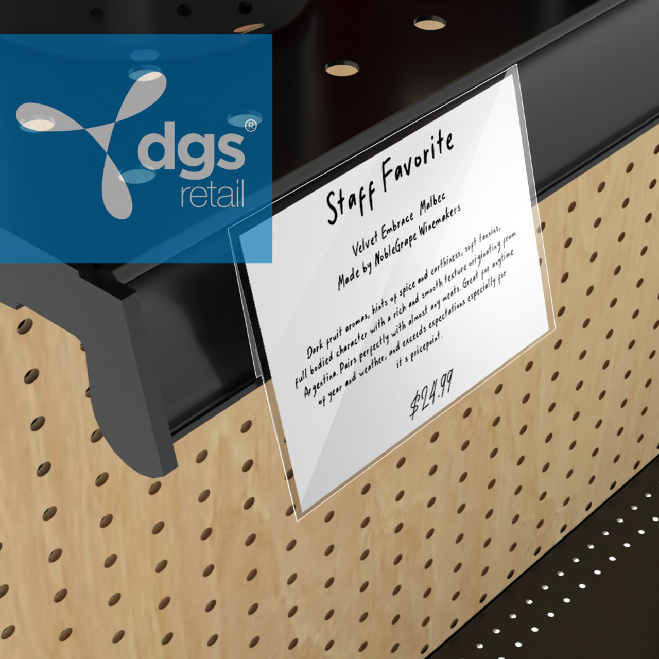 VinoVue Display Sleeve for 3" x 21/2" Wine Shelf Talkers Gondola