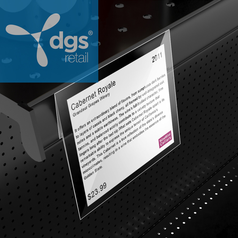 VinoVue™ Display Sleeve for 4" x 31/2" Wine Shelf Talkers Premium