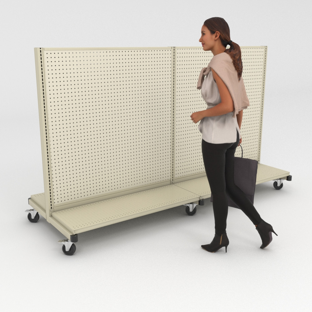 Rolling Lozier Gondolas Shelving with Wheels DGS Retail