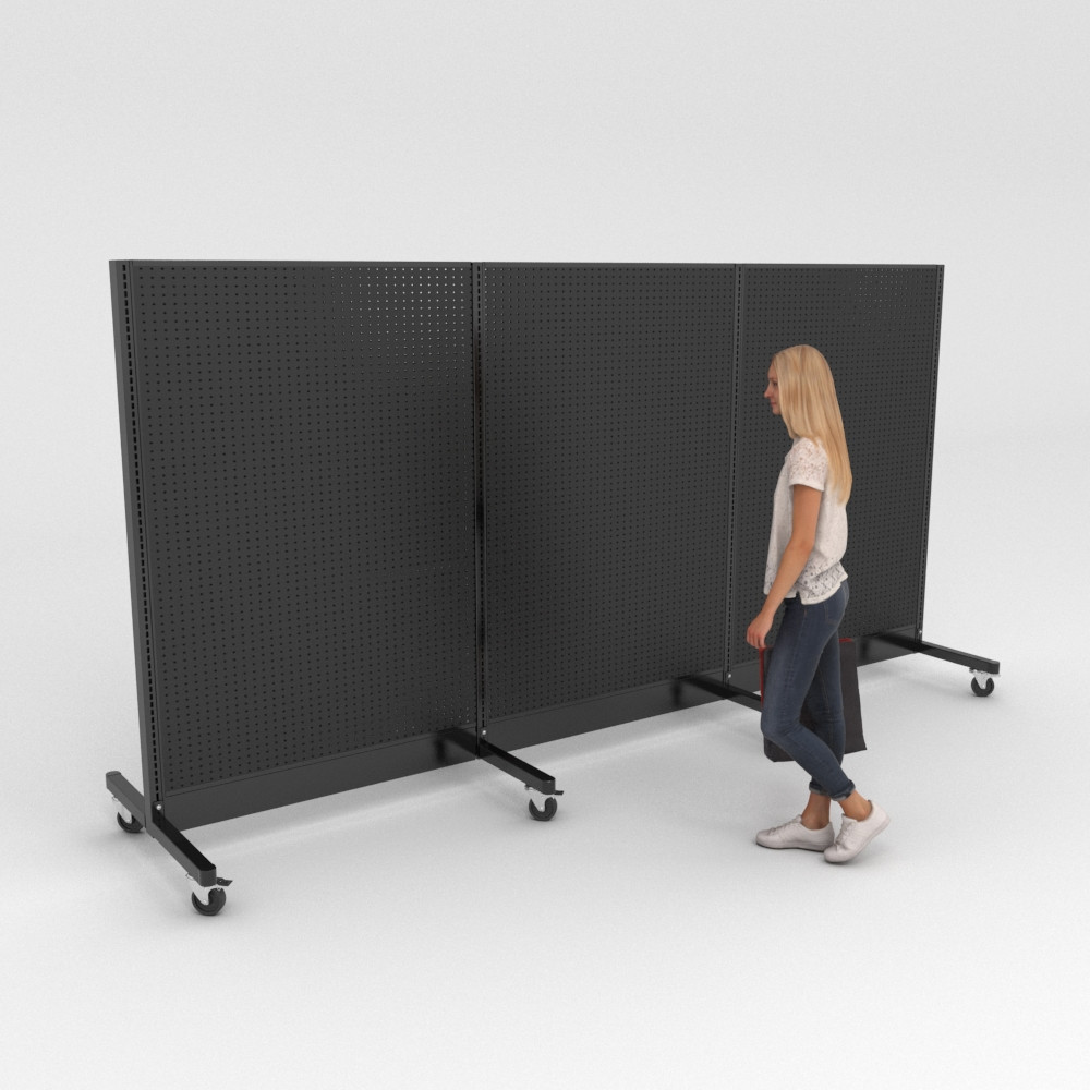 Mobile Gondola Units Store Shelving with Casters DGS Retail