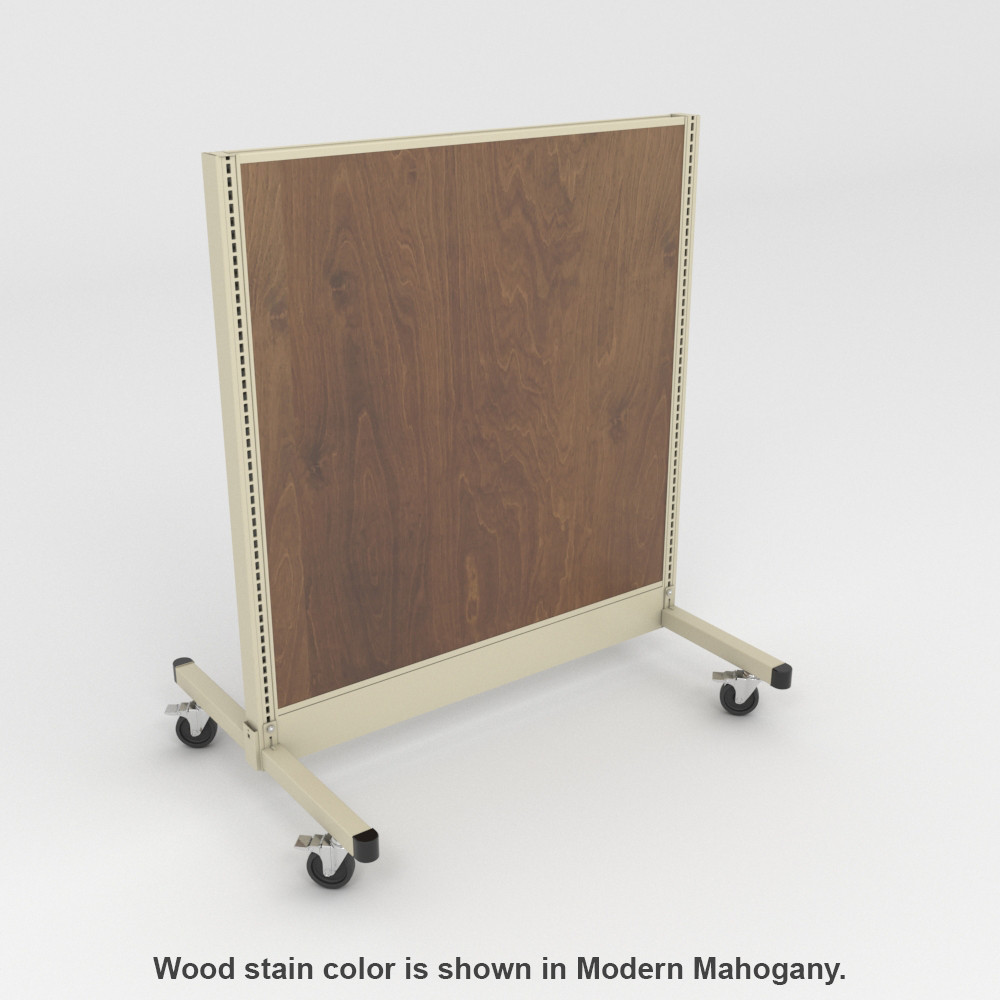 Mobile Gondola Shelving with Wheels Wood Display DGS Retail