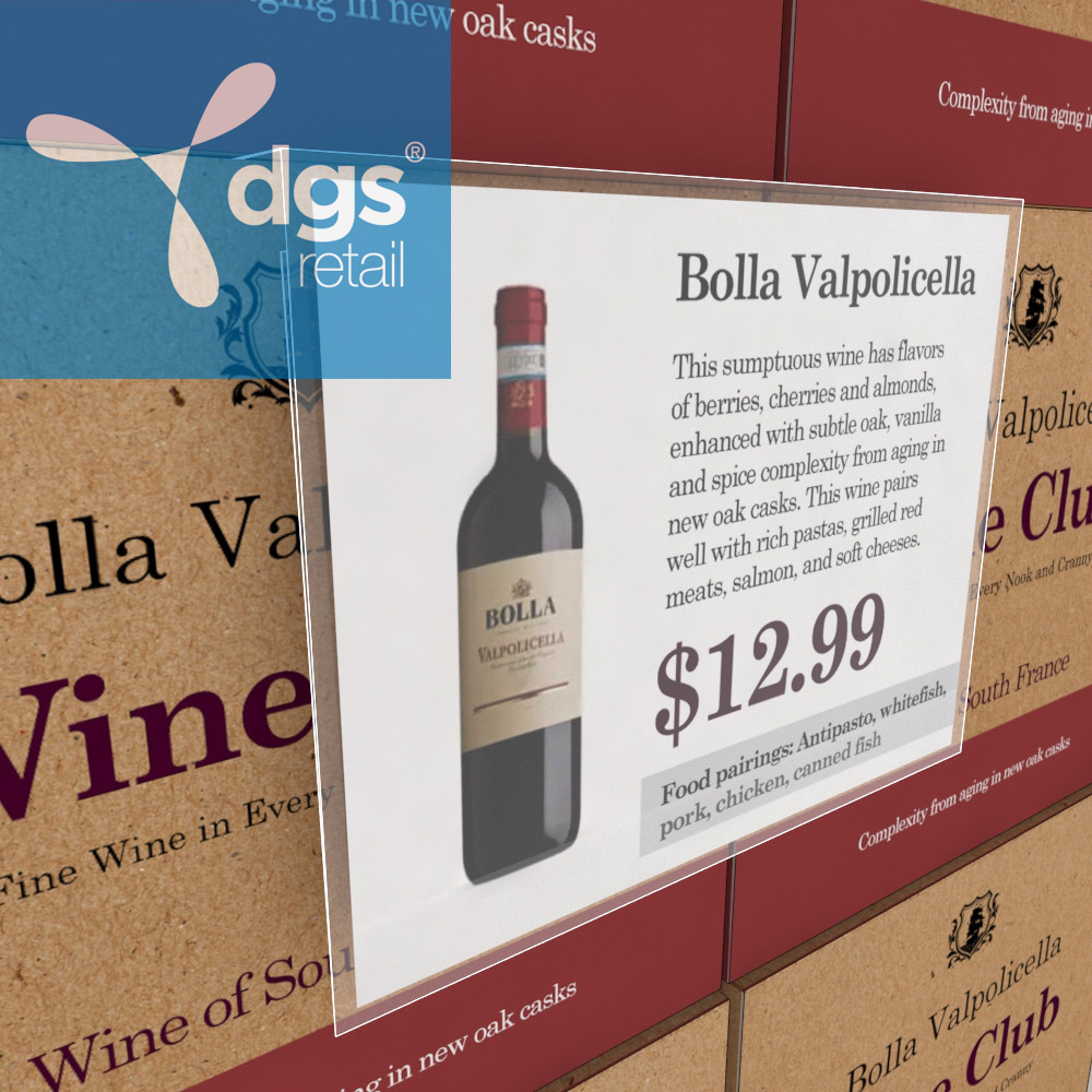 Versatile Acrylic Sign Holder for Beer & Wine Case Floor Stack Displays ...