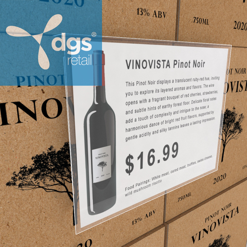 Versatile Acrylic Sign Holder for Beer & Wine Case Floor Stack Displays ...
